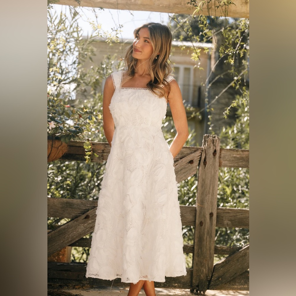 NWT Petal & Pup GABBIE DRESS - WHITE Bridal